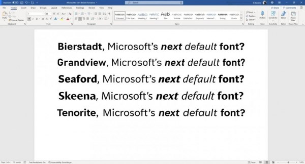 Microsoft впервые с 2007 года заменит шрифт по умолчанию в Office