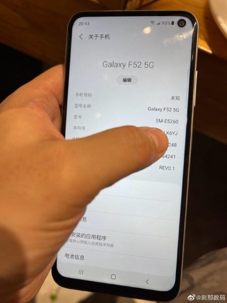 <br />
						В сеть утекли изображения Galaxy F52 5G: «дырявый» дисплей, квадро-камера и характеристики, как у Galaxy A52 5G<br />
					