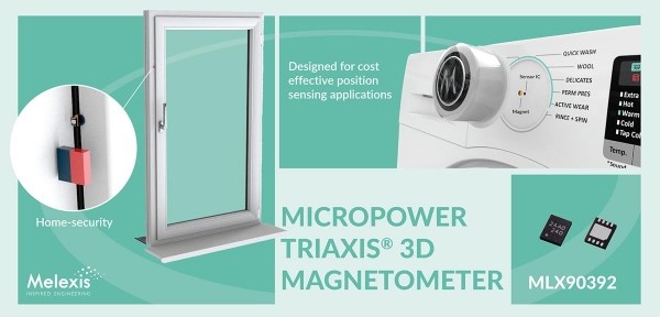 Melexis представляет компактный низковольтный трехосевой магнитометр для потребительских приложений
