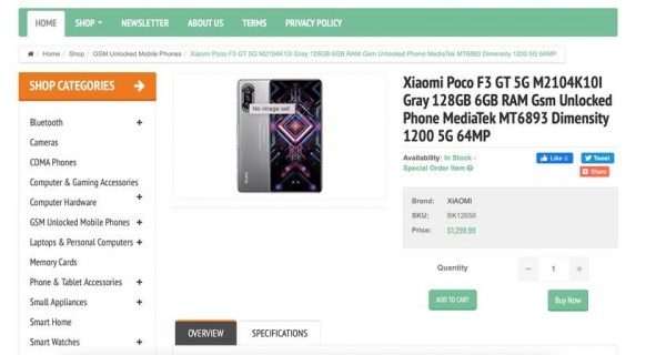 <br />
						Онлайн-магазин раскрыл характеристики и цену смартфона POCO F3 GT. Она вас удивит<br />
					